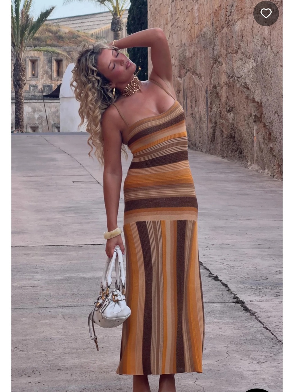 White Fox Linear Heat Maxi Dress